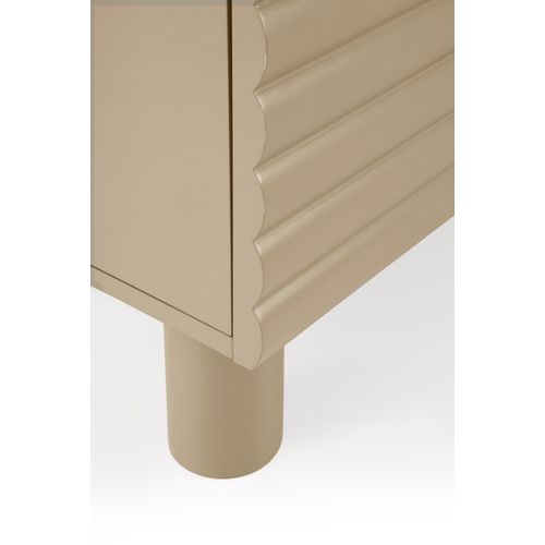 Meuble TV Bleu Avec Relief Ondulé Sur Les Portes