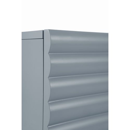 Meuble TV Beige Avec Relief Ondulé Sur Les Portes