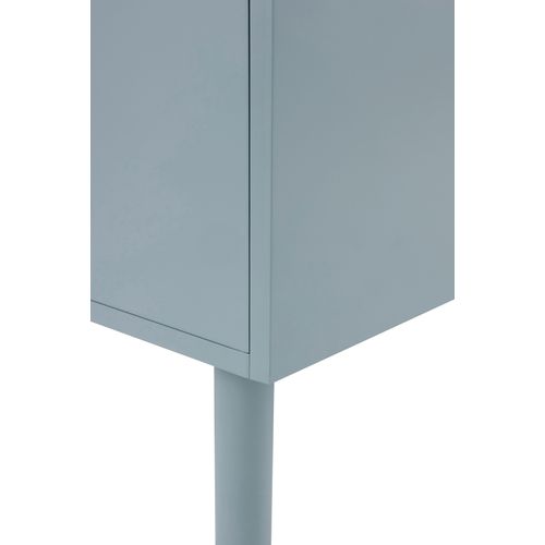 Buffet Bleu Avec Bords Arrondis Aux Coins Des Portes