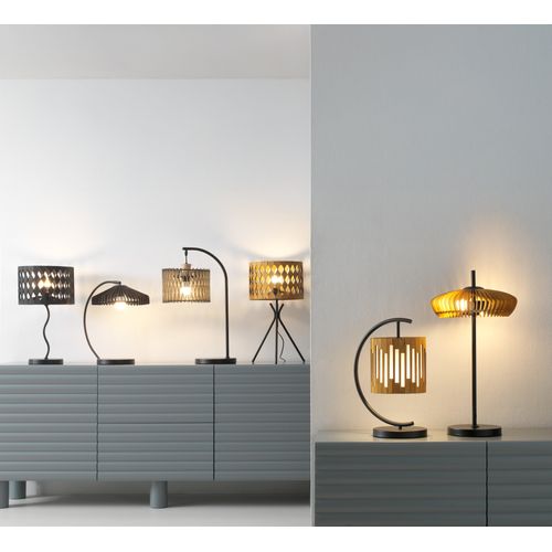 Lampe De Table En Contreplaqué Couleur Miel