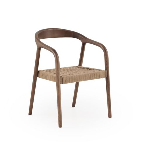 Lot De 4 Chaises En Bois De Frêne Couleur Noyer