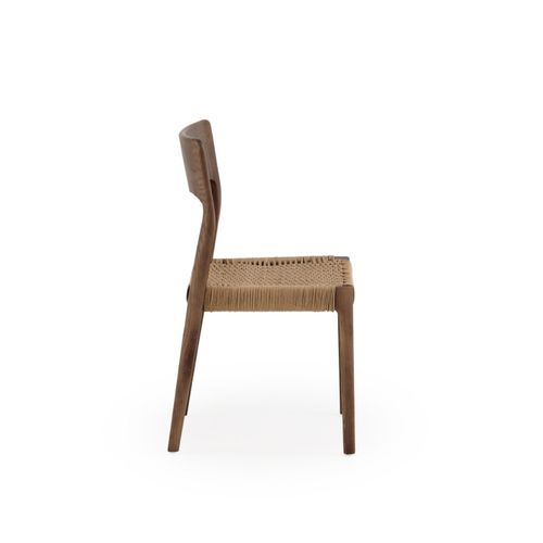 Lot De 4 Chaises En Bois De Frêne Couleur Noyer