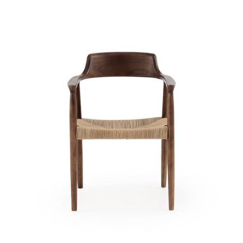 Lot De 4 Fauteuils En Bois De Toon Couleur Noyer