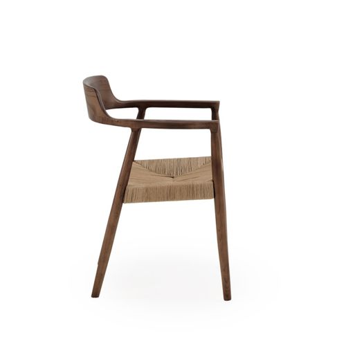 Lot De 4 Fauteuils En Bois De Toon Couleur Noyer