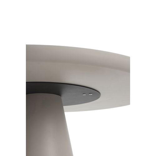 Table 120 Diam. Panneau De Fibres De Moyenne Densité Couleur Taupe