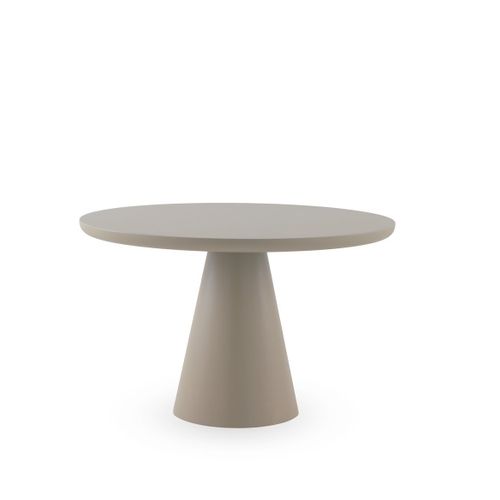 Table 120 Diam. Panneau De Fibres De Moyenne Densité Couleur Taupe
