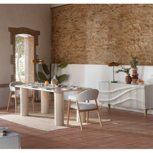 Table Rectangulaire 160x90 Avec Plateau En Céramique