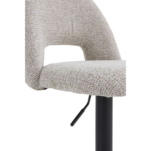 Lot De 2 Tabourets, Tapissés En Chenille Marron Et Pieds En Métal Noir