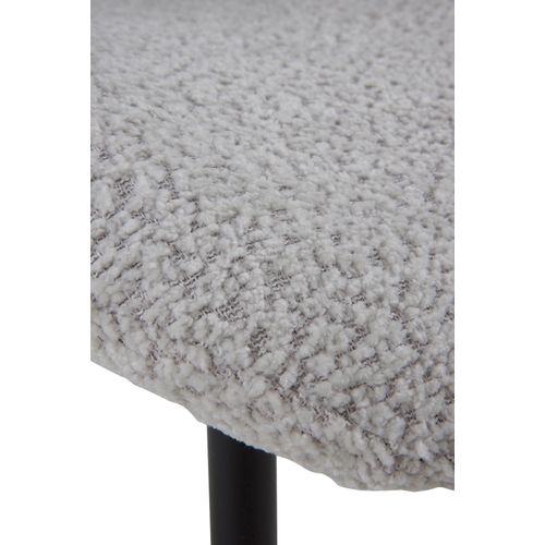 Lot De  4 Chaises Tapissées De Chenille Couleur Gris Clair