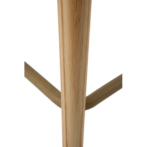 Lot De 2 Tabourets En Bois De Chêne Naturel Tapissés En Blanc