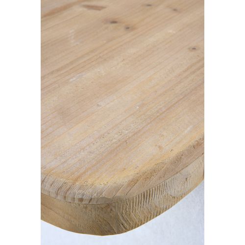 Console En Polyrésine Ciment Blanc Et Plateau En Bois De Sapin