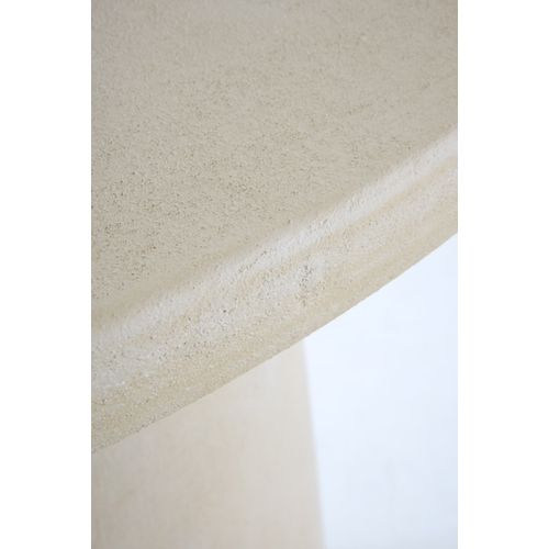 Console Demi-lune En Polyrésine Ciment Sable