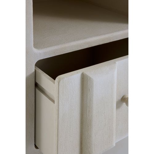 Table De Chevet Tiroir En Polyrésine Ciment Sable