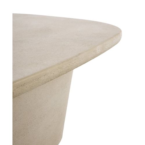 Table Basse 120x70 En Polyrésine Ciment Sable