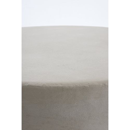 Table Basse 100 Diamètre En Polyresine Ciment Sable