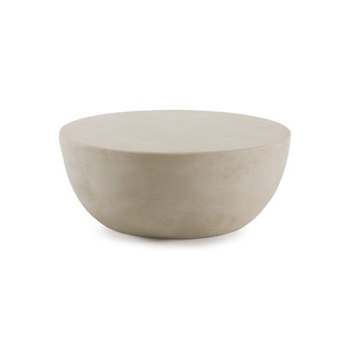 Table Basse 100 Diamètre En Polyresine Ciment Sable
