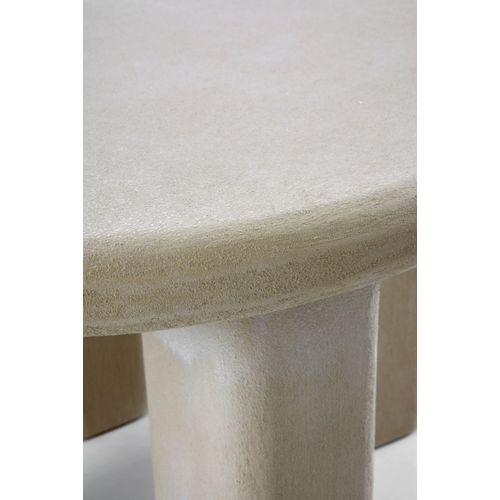 Table Basse 60 Diamètre Ciment Sable En Polyresine