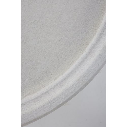 Table Basse 60 Diamètre En Polyresineciment Blanc