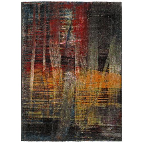 Tapis Abstrait Bianca 21460 Gris/rouge/orange 120x170 Cm