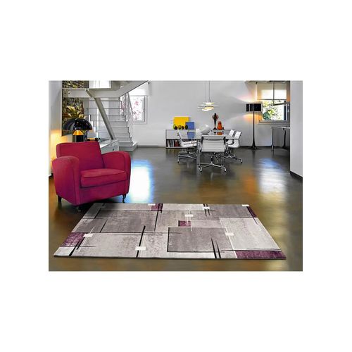Tapis Géométrique Detroit 20614 Lilas/gris 120x170 Cm