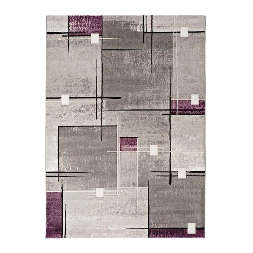 Tapis Géométrique Detroit 20614 Lilas/gris 200x290 Cm