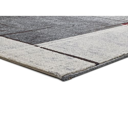 Tapis Moderne Dreams 12122 Gris/rouge 80x150 Cm