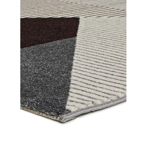 Tapis Géométrique Gladys 12138 Gris/noir/moutarde 160x230 Cm