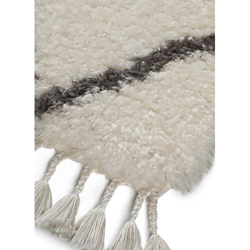 Tapis Shaggy Uni Samira 80075 Blanc 60x120 Cm