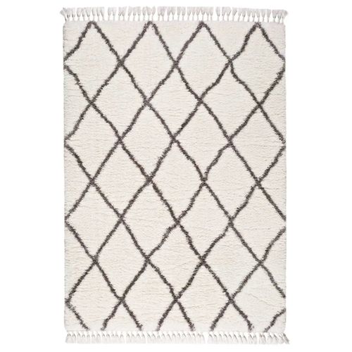Tapis Shaggy Uni Samira 80075 Blanc 60x120 Cm