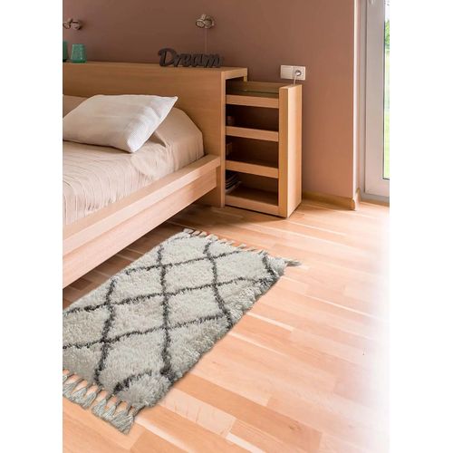 Tapis Shaggy Uni Samira 80075 Blanc 120x170 Cm
