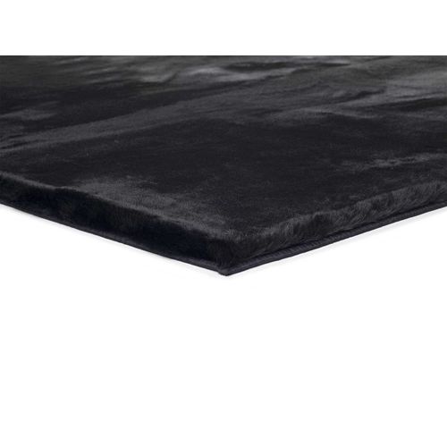 Tapis Lavable Shaggy Fox Liso Noir 160x230 Cm