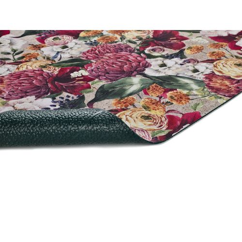 Tapis De Cuisine Fleurs Ricci Gigli Rouge/rose 52x100 Cm