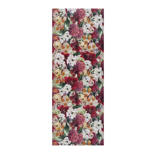 Tapis De Cuisine Fleurs Ricci Gigli Rouge/rose 52x200 Cm