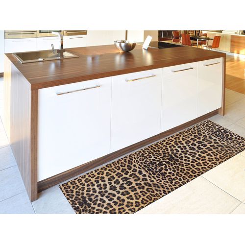Tapis De Cuisine Animal Print Ricci Leopardo Jaune/noir 52x100 Cm