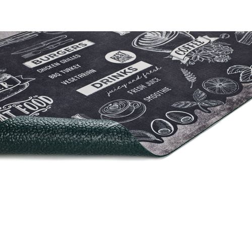 Tapis De Cuisine Menu Ricci Menu Noir/blanc 52x100 Cm