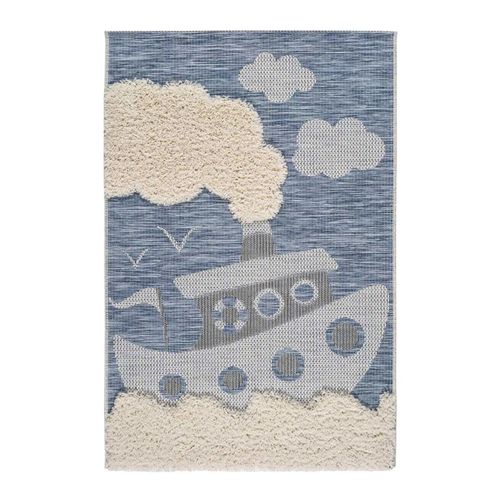 Tapis Enfant Bateau Chinky 106 Bleu 115x170 Cm