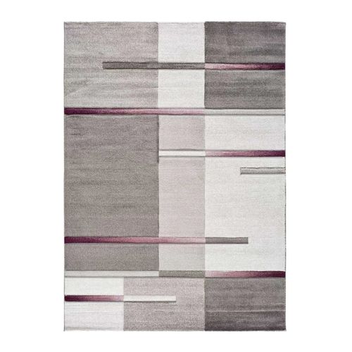 Tapis Géométrique Detroit 20612 Lilas/gris 80x150 Cm