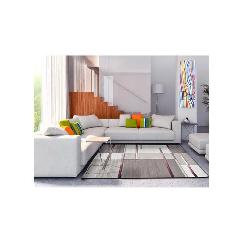 Tapis Géométrique Detroit 20612 Lilas/gris 160x230 Cm