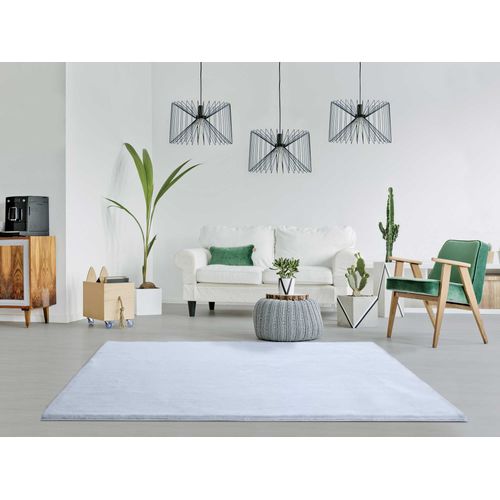 Tapis Lavable Shaggy Fox Liso Bleu Ciel 120x180 Cm