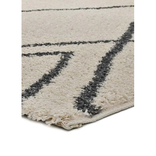 Tapis Shaggy Ethnique Atlas 8637 Blanc 80x150 Cm