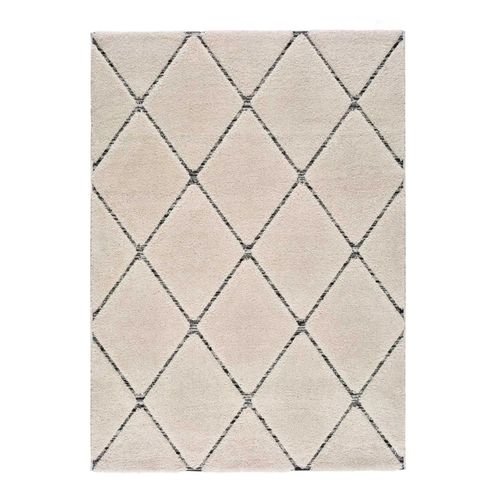 Tapis Shaggy Géométrique Swansea 65234 Blanc/noir 120x170 Cm