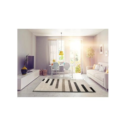 Tapis Shaggy Géométrique Scenic 354 Beige/gris 135x190 Cm