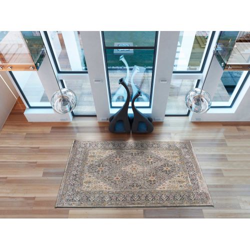 Tapis Vintage Sarough Gris 52012 Gris/beige 200x290 Cm