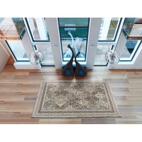 Tapis Vintage Kerman Multi 52014 Gris/beige 160x230 Cm
