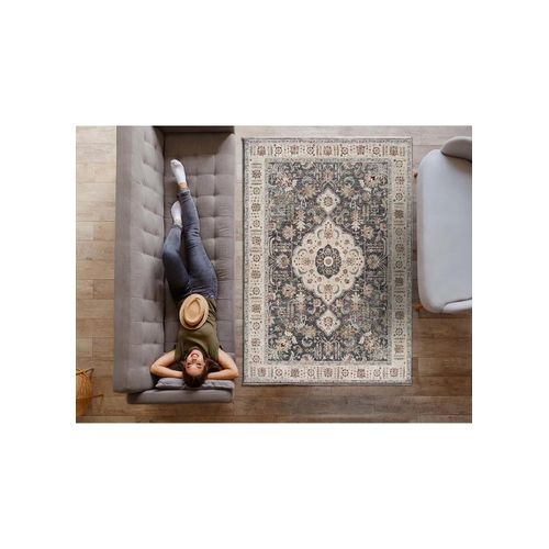 Tapis Vintage Keshan 52013 Gris 120x170 Cm