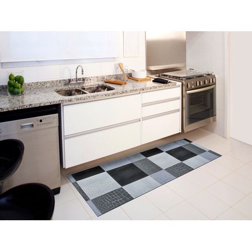 Tapis De Cuisine Animal Print Sally Animalier Gris 48x200 Cm