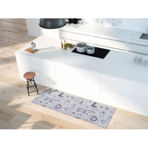 Tapis De Cuisine Plantes Sally Lavanda Lilas/blanc 48x200 Cm
