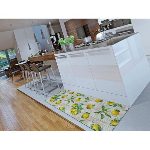 Tapis De Cuisine Citrons Sally Limonaia Jaune/vert/gris 48x200 Cm