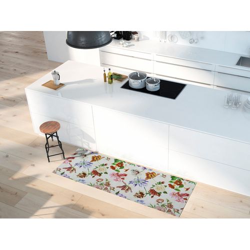 Tapis De Cuisine Fleurs Sally Maggio Blanc/multicolore 48x200 Cm