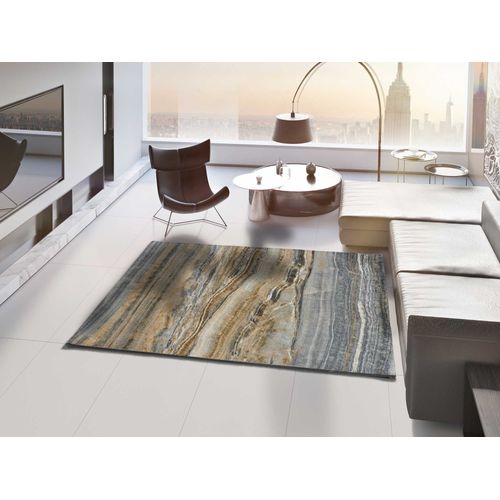 Tapis Moderne Dreams 12571 Gris/bleu/rouille 200x290 Cm